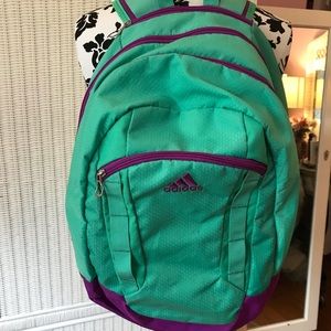 TURQUOISE & PURPLE ADIDAS LOAD SPRING BACKPACK